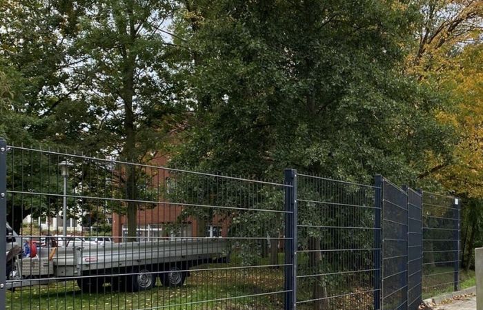 Doppelstabmattenzaun Höhenunterschied anthrazit 
