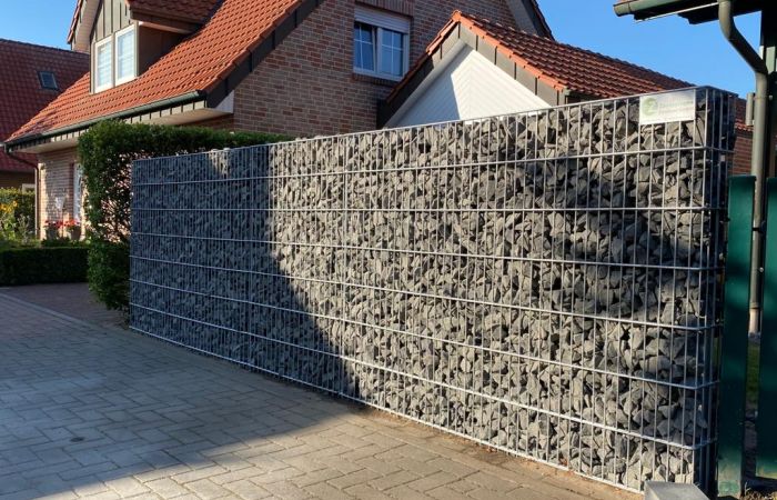 Steingabionen grau Doppelstabmatte verzinkt